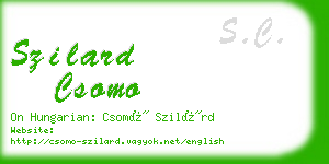 szilard csomo business card